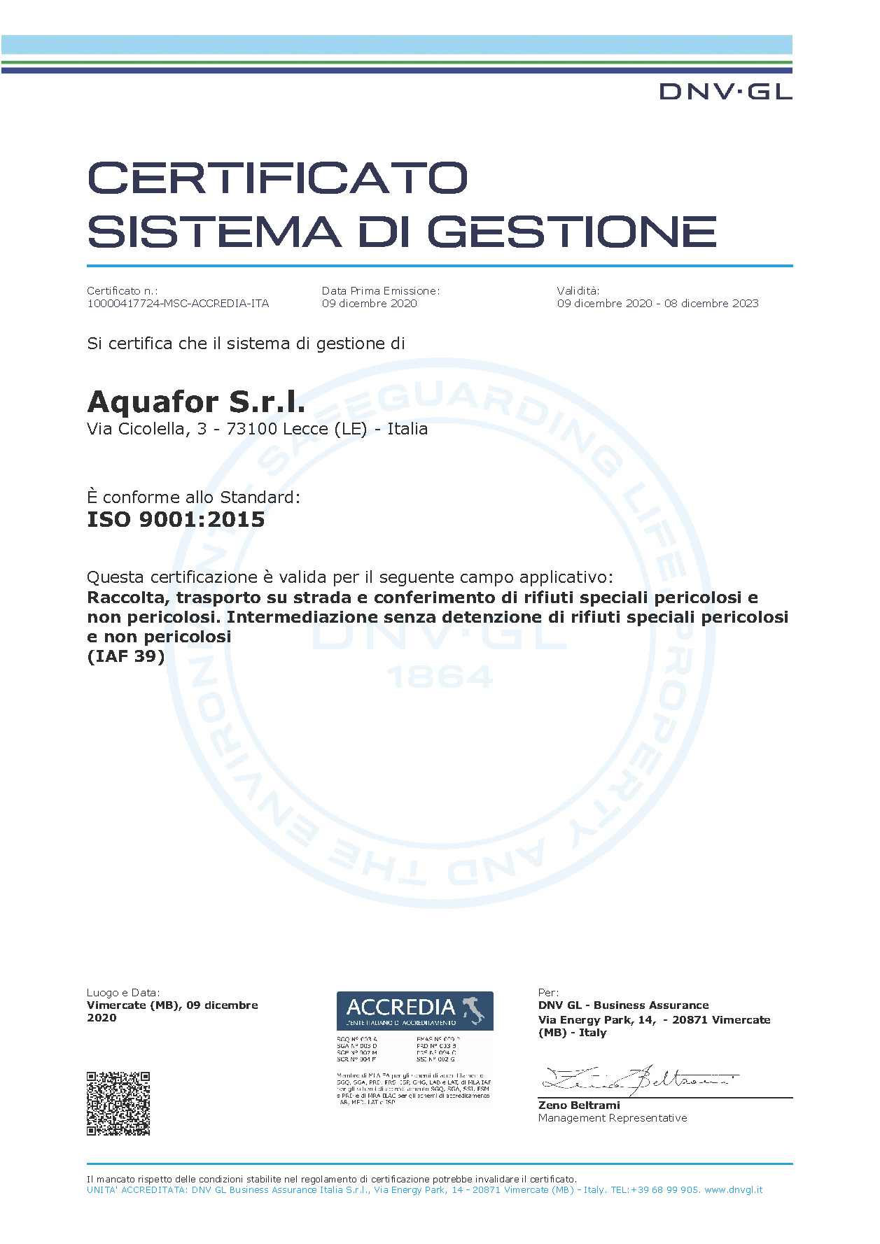 Certificazione ISO-9001